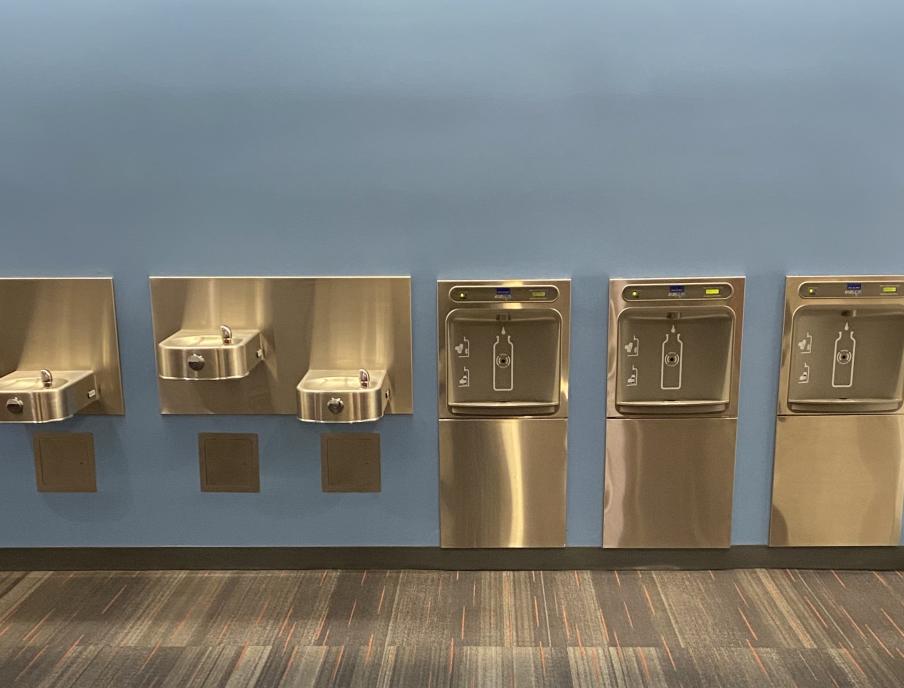 Hydration Stations for reusable water bottles, and drinking fountains