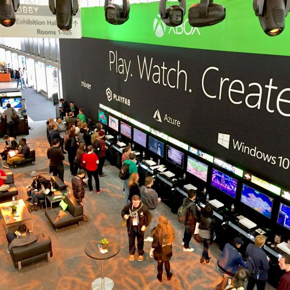 South's spacious street level lobby on GDC18.