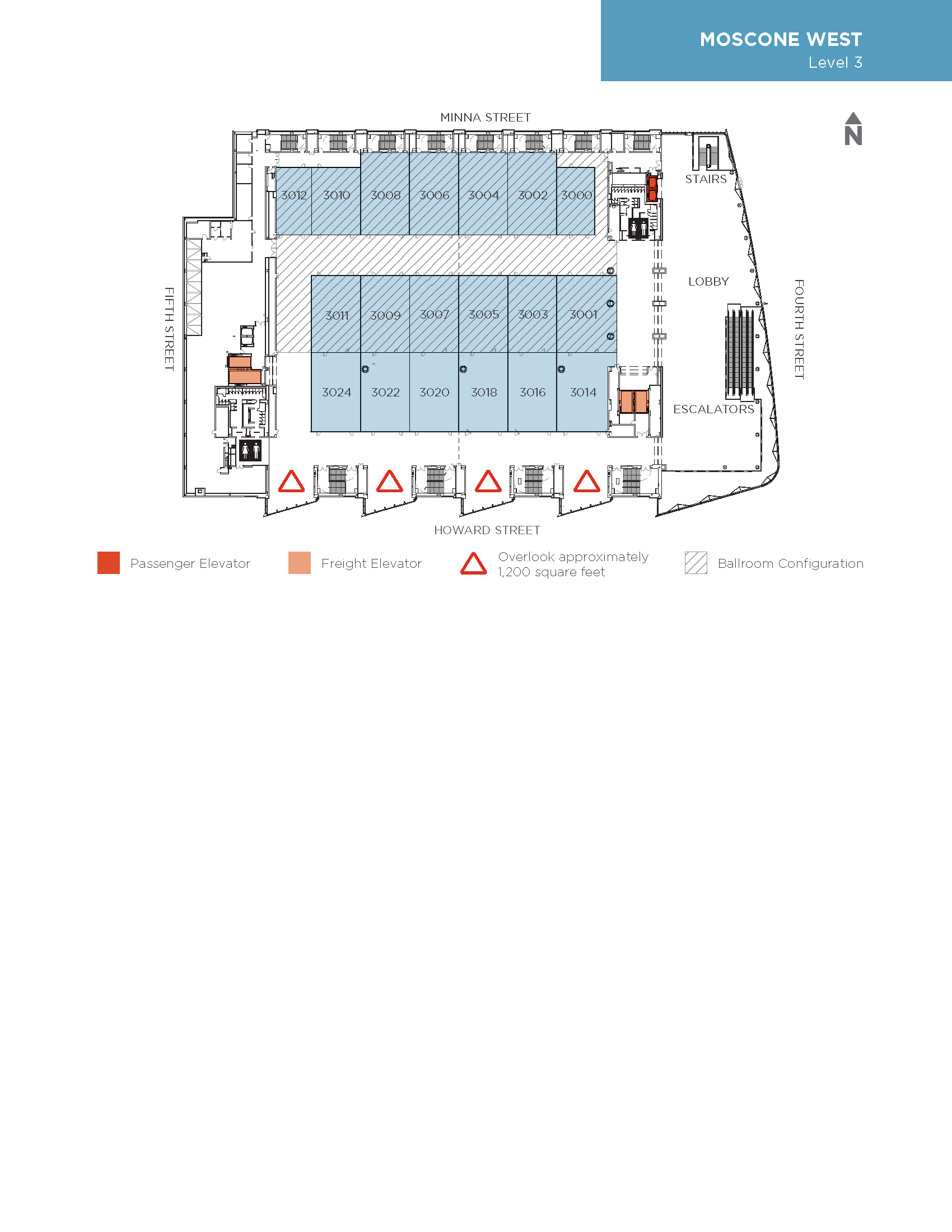 Moscone West Level 3 Floorplan